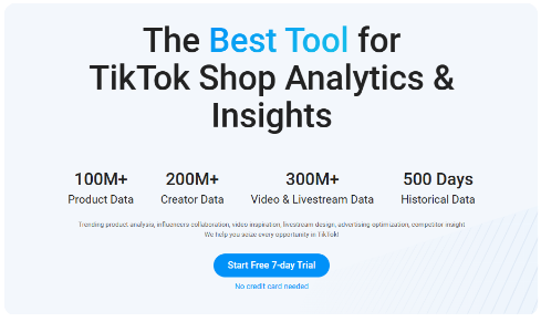 Kalodata TikTok Shop Analytics Dashboard